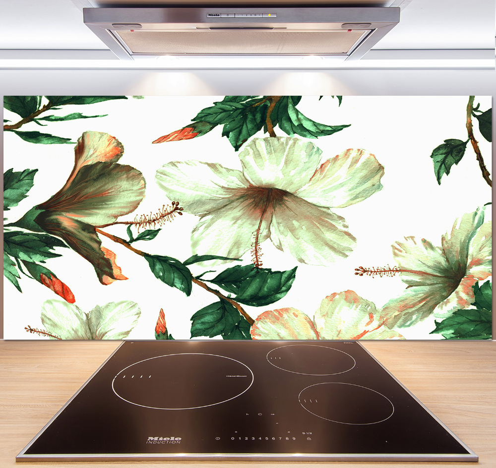 Panel do kuchni Kwiaty hibiskusa