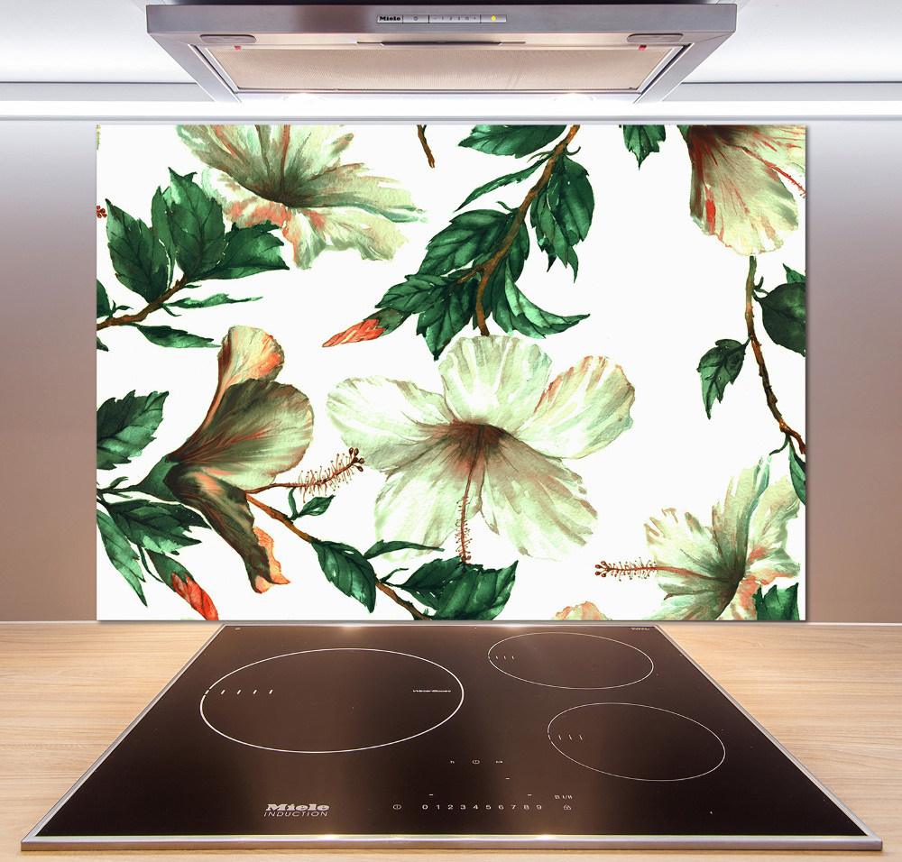 Panel do kuchni Kwiaty hibiskusa