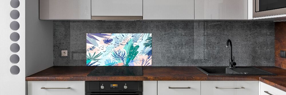 Panel do kuchni Tropikalne liście