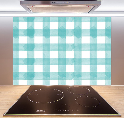 Panel do kuchni Niebieska krata