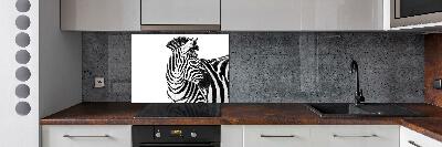 Panel do kuchni Zebra w śniegu