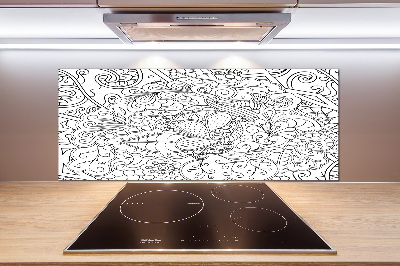 Panel między meble w kuchni Ornamenty