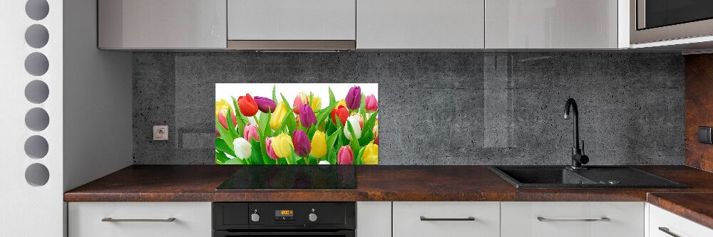 Panel do kuchni Kolorowe tulipany