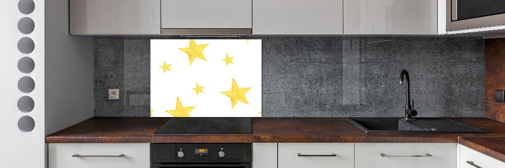 Panel do kuchni Żółte gwiazdy