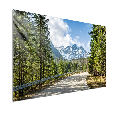 Panel dekor szkło Droga Tatry