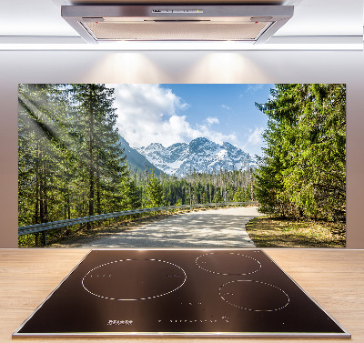 Panel dekor szkło Droga Tatry