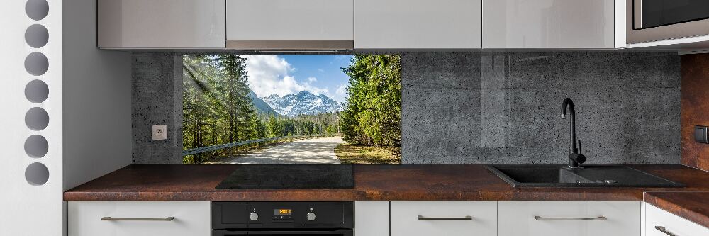 Panel dekor szkło Droga Tatry