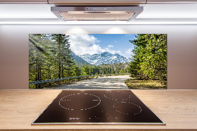 Panel dekor szkło Droga Tatry