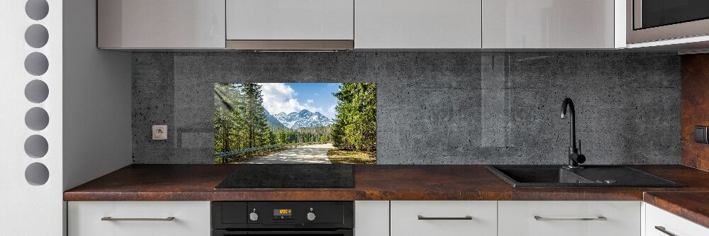 Panel dekor szkło Droga Tatry