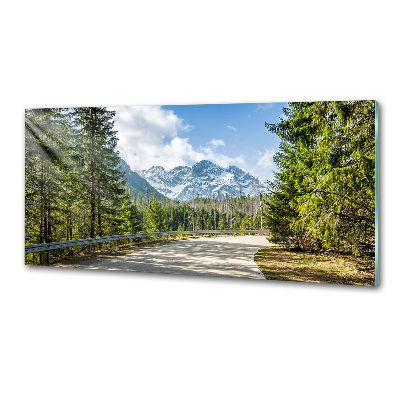 Panel dekor szkło Droga Tatry
