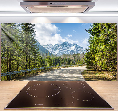 Panel dekor szkło Droga Tatry