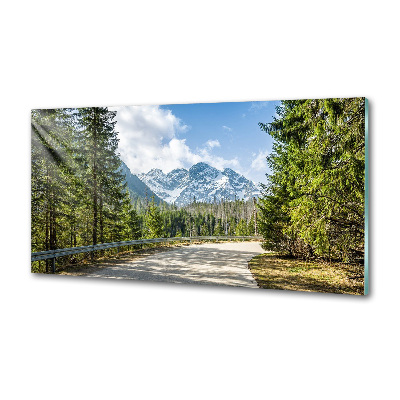 Panel dekor szkło Droga Tatry