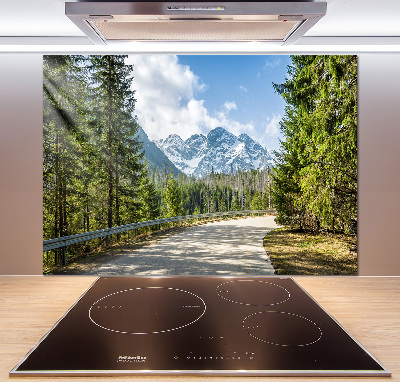 Panel dekor szkło Droga Tatry