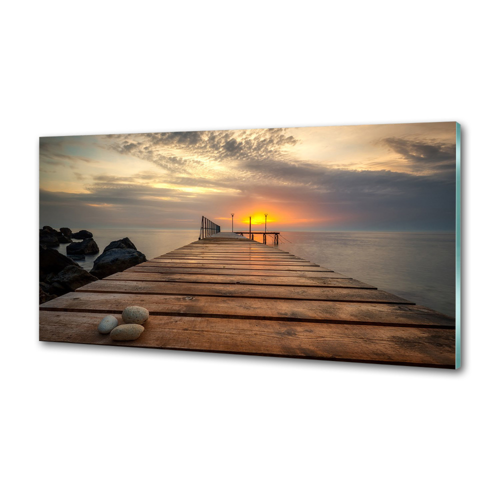 Panel do kuchni Drewniane molo