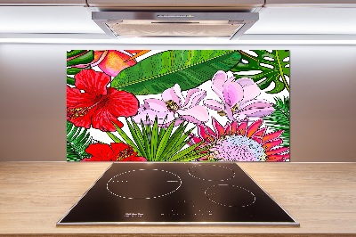 Panel do kuchni Hawajskie kwiaty