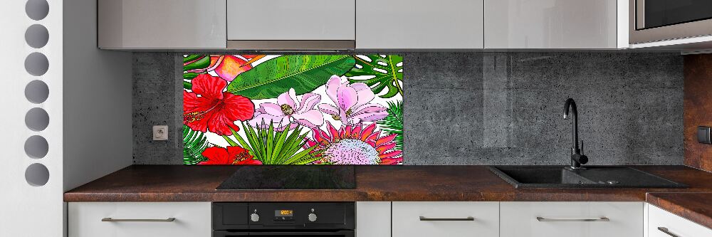 Panel do kuchni Hawajskie kwiaty