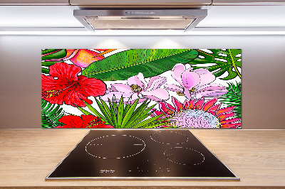 Panel do kuchni Hawajskie kwiaty