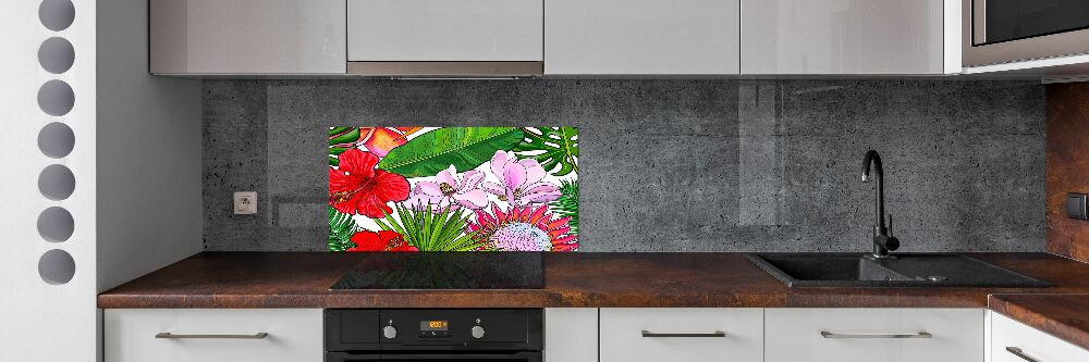 Panel do kuchni Hawajskie kwiaty