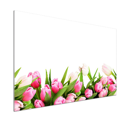 Panel do kuchni Różowe tulipany