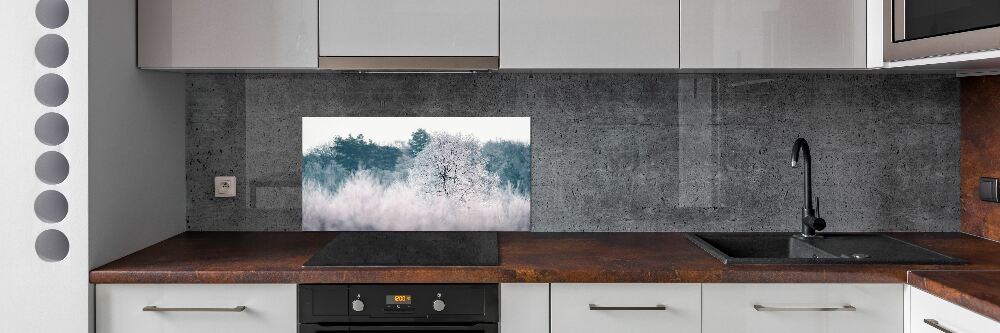 Panel dekor szkło Drzewa zimą