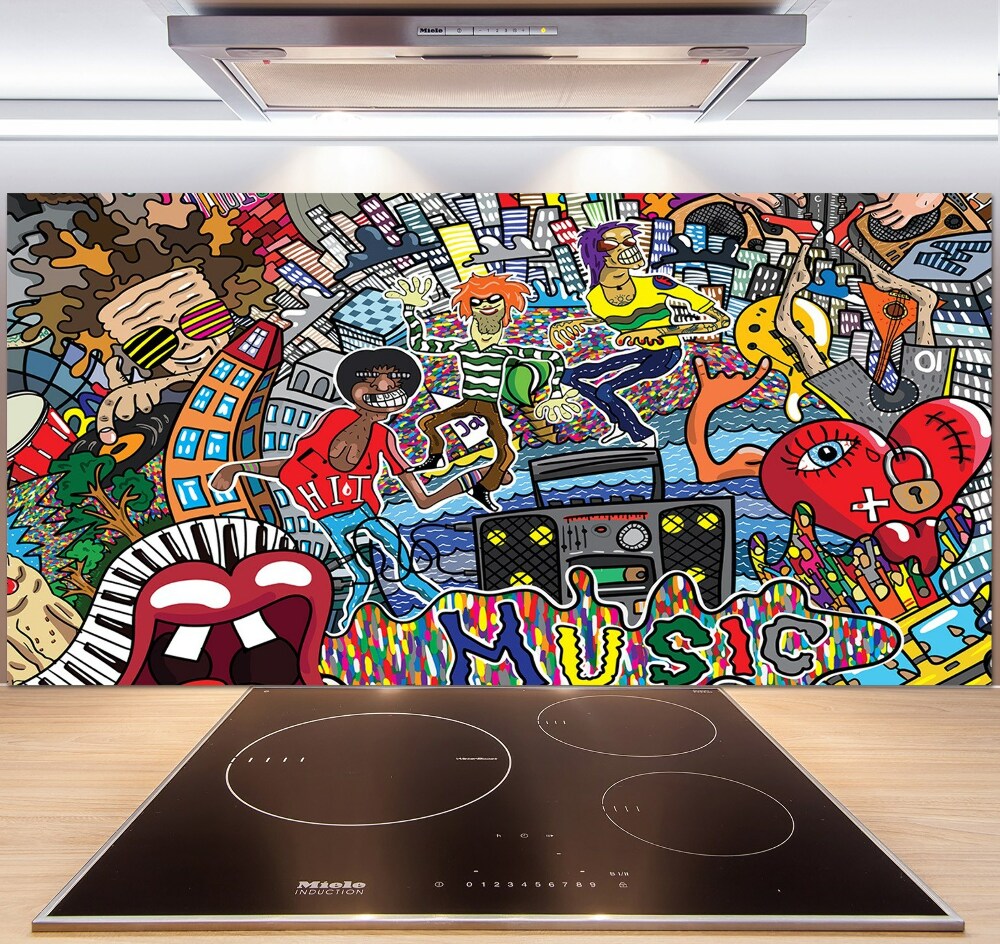 Panel do kuchni Muzyczny kolaż