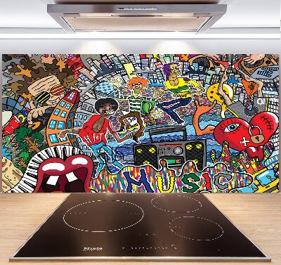 Panel do kuchni Muzyczny kolaż
