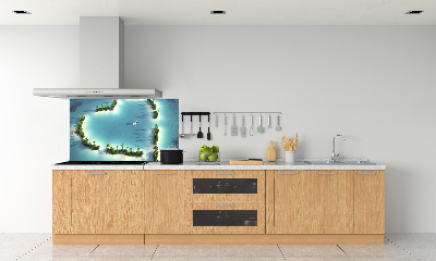 Panel lacobel Wyspy kształt serca