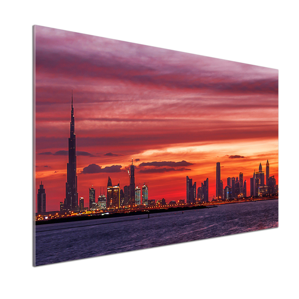 Panel lacobel Zachód słońca Dubaj