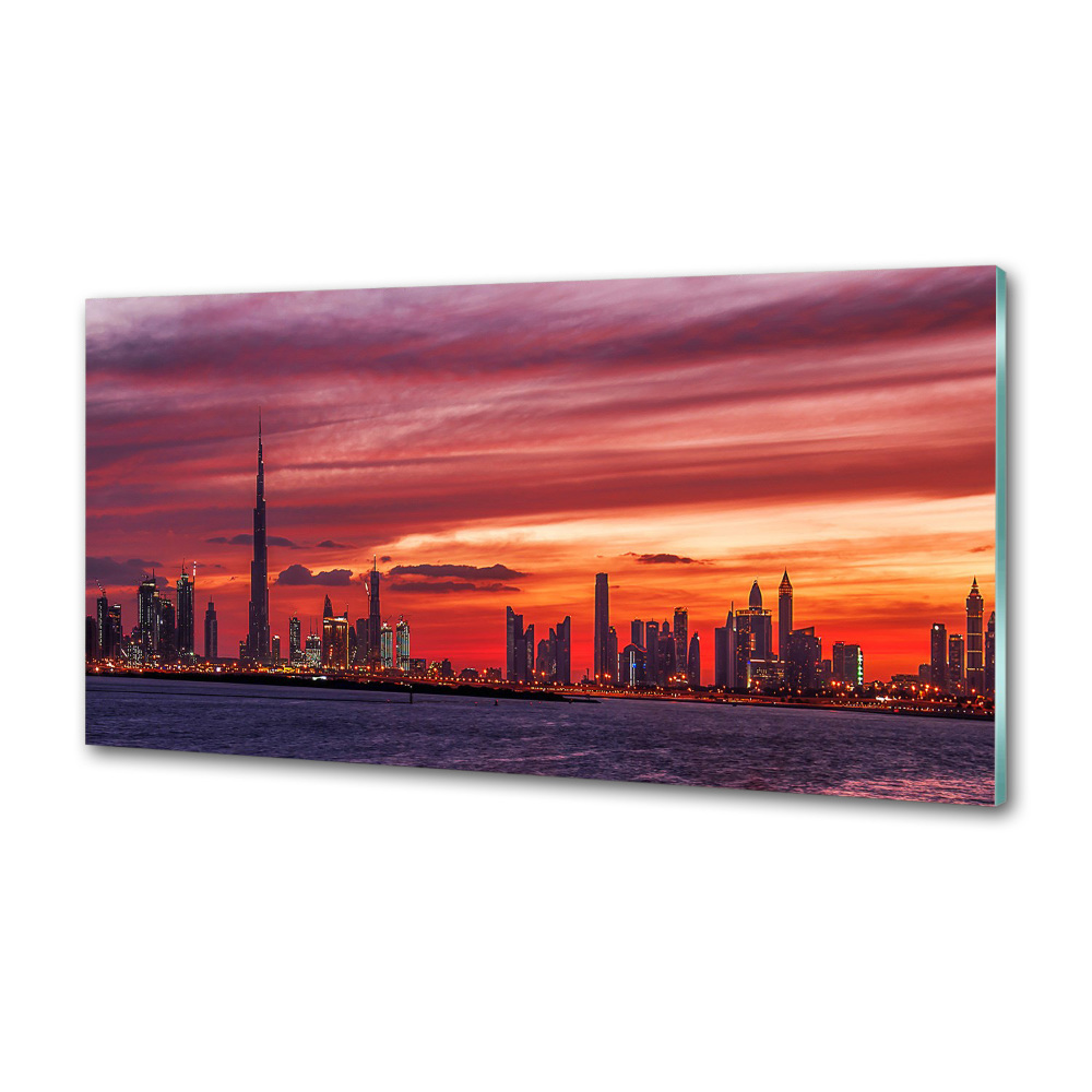 Panel lacobel Zachód słońca Dubaj