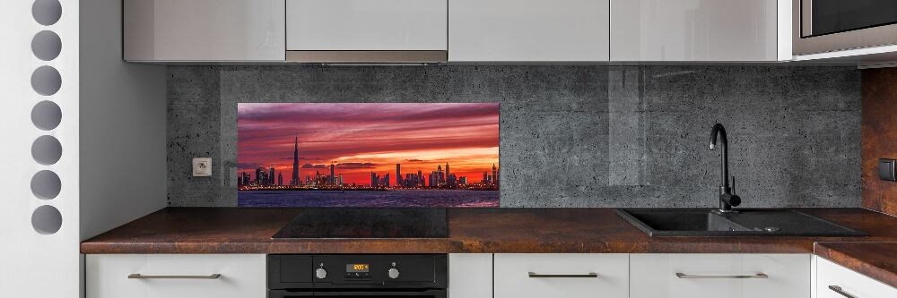 Panel lacobel Zachód słońca Dubaj
