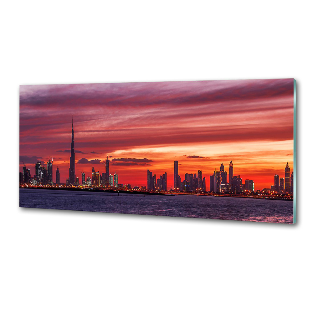 Panel lacobel Zachód słońca Dubaj