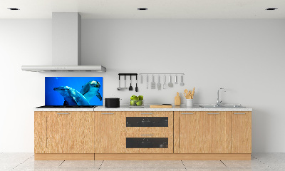 Panel dekor szkło Dwa delfiny
