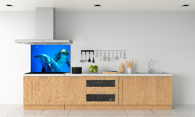 Panel dekor szkło Dwa delfiny