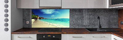 Panel do kuchni Seszele plaża
