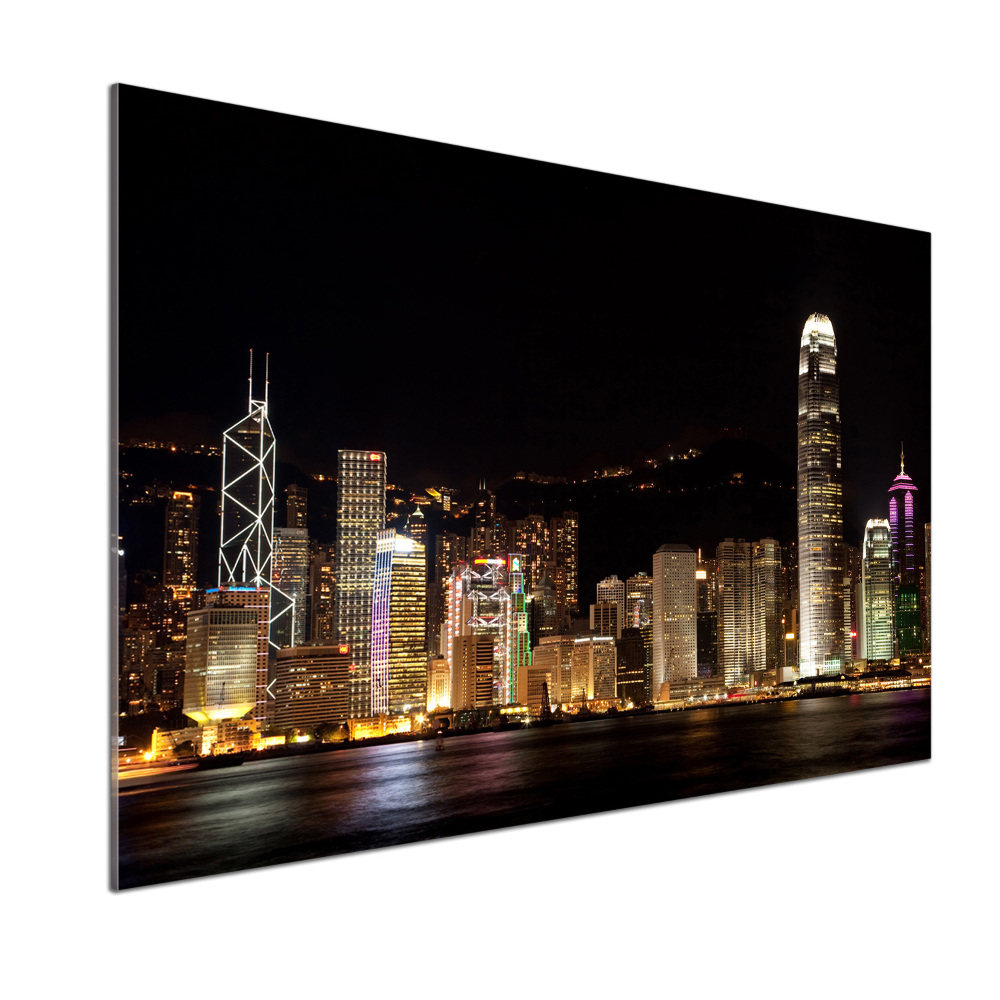 Panel do kuchni Hongkong nocą