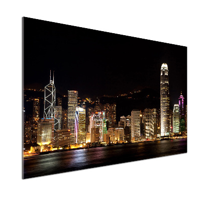Panel do kuchni Hongkong nocą