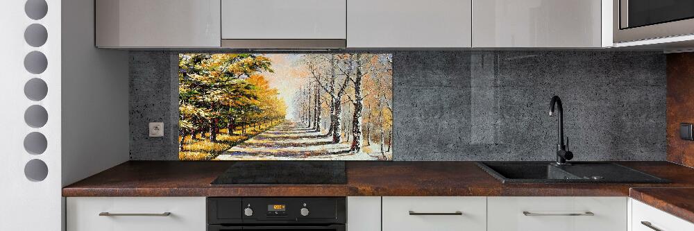 Panel do kuchni Jesień kontra zima