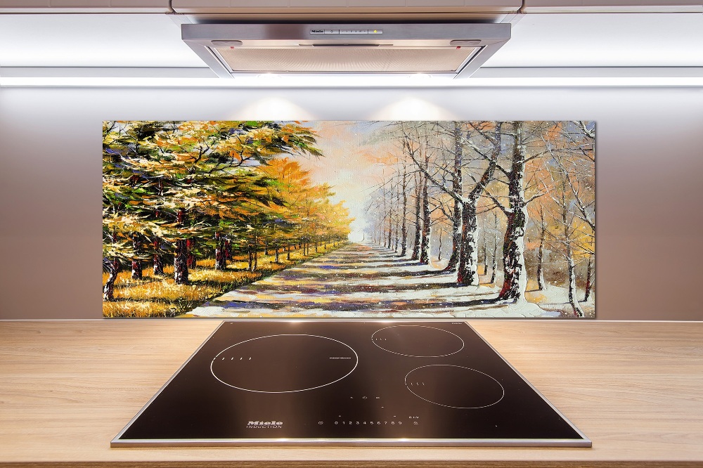 Panel do kuchni Jesień kontra zima