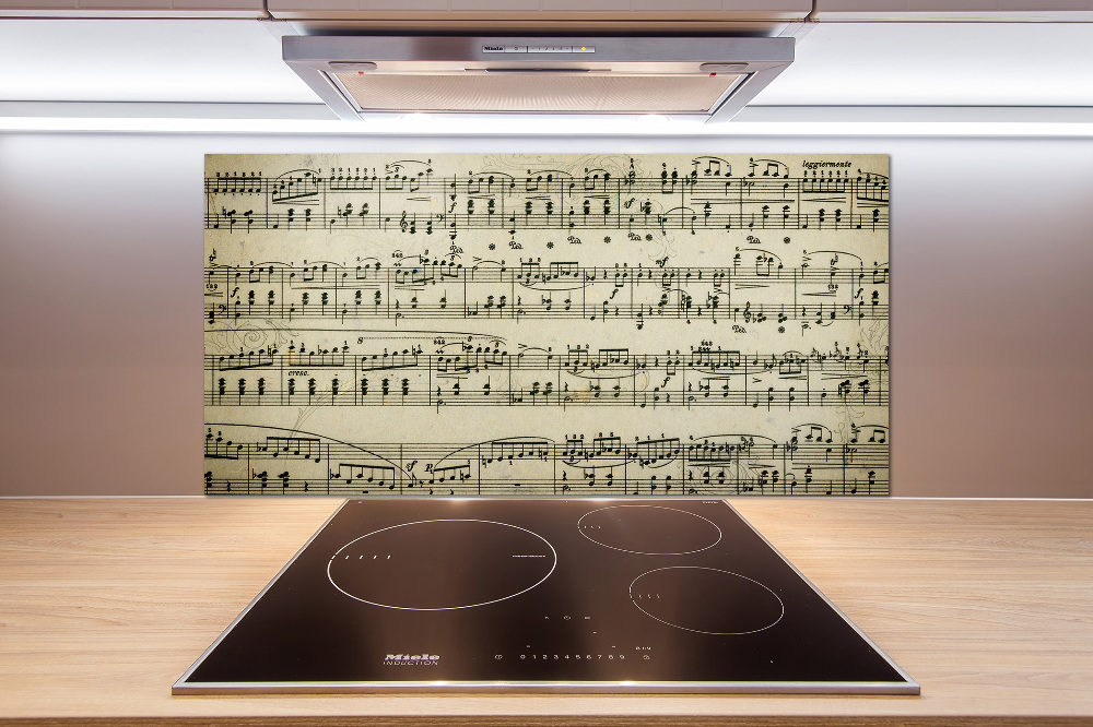 Panel lacobel Nuty na pięciolinii