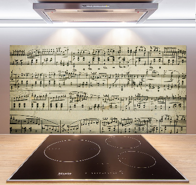 Panel lacobel Nuty na pięciolinii