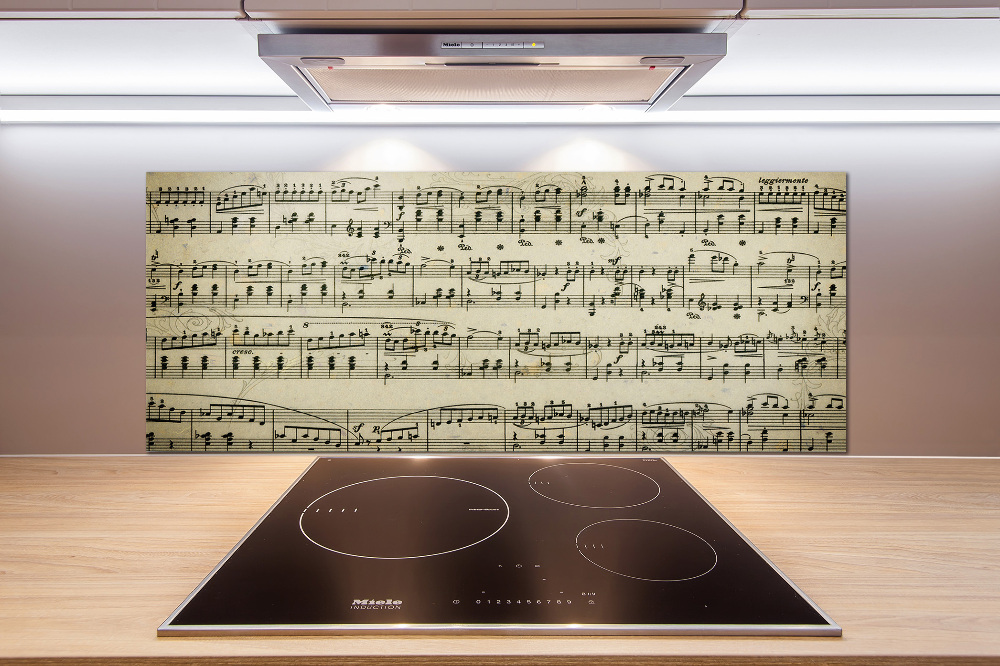 Panel lacobel Nuty na pięciolinii