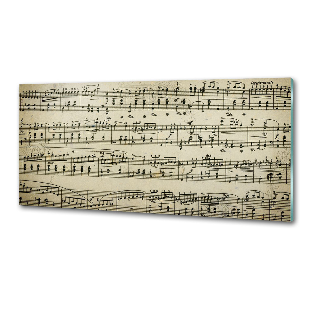 Panel lacobel Nuty na pięciolinii