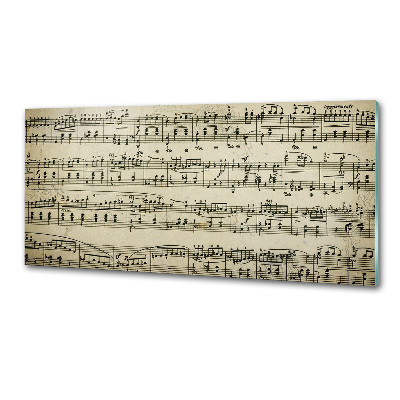 Panel lacobel Nuty na pięciolinii