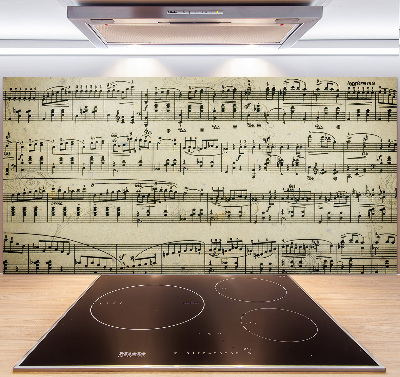 Panel lacobel Nuty na pięciolinii