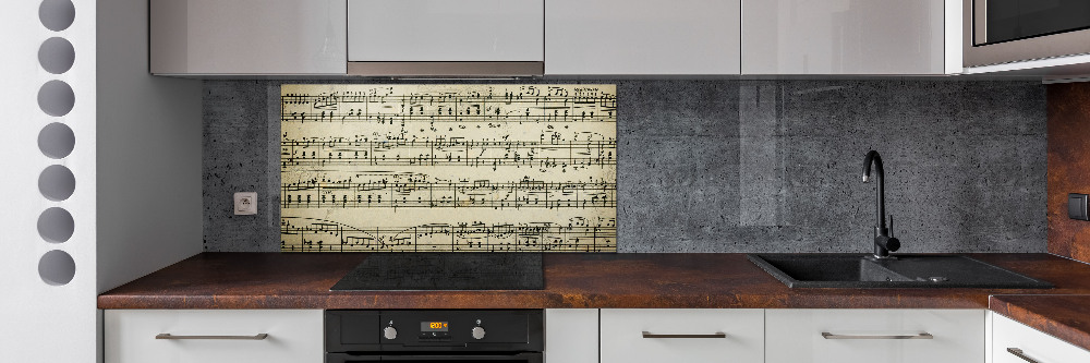 Panel lacobel Nuty na pięciolinii