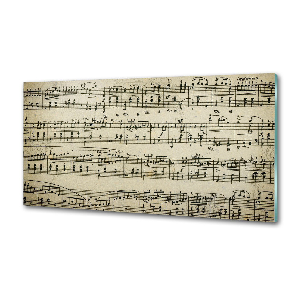 Panel lacobel Nuty na pięciolinii