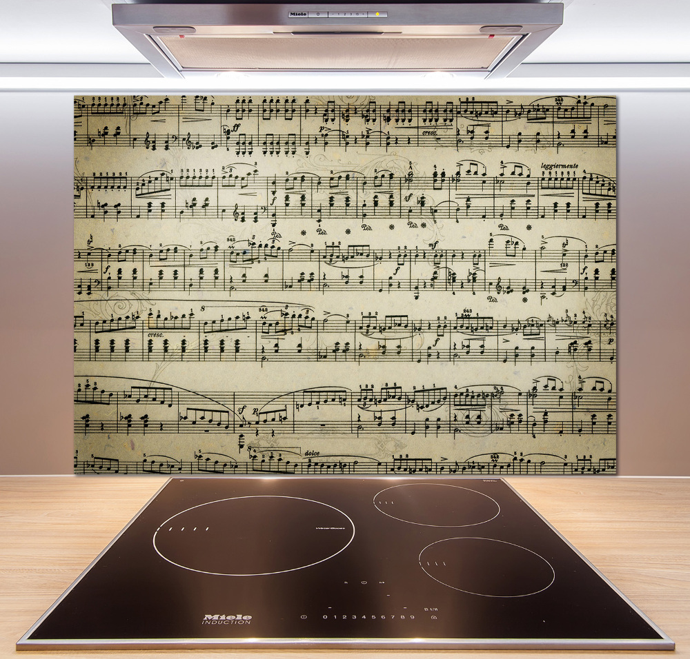 Panel lacobel Nuty na pięciolinii