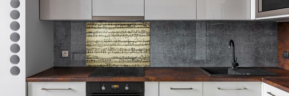 Panel lacobel Nuty na pięciolinii