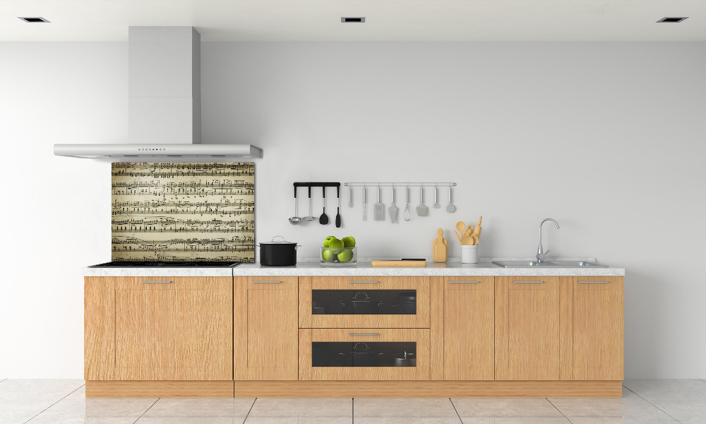 Panel lacobel Nuty na pięciolinii