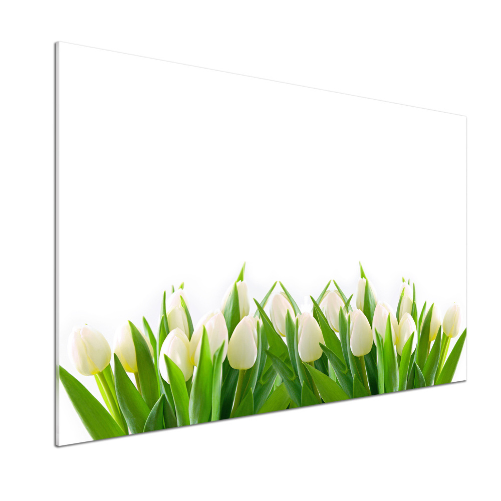 Panel do kuchni Białe tulipany